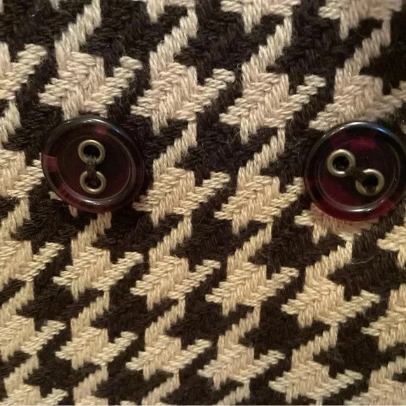 Charter Club Women’s Houndstooth Double-Breasted Wool Coat Size 16 Timeless - Picture 6 of 10